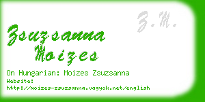 zsuzsanna moizes business card